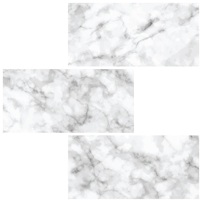 Subway Carrara Peel & Stick Backsplash Tiles - Pack of 4  Feature Large Image