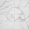 Sula Gloss White Marble Effect Wall and Floor Tiles - 300 x 600mm