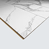 Sula Gloss White Marble Effect Wall and Floor Tiles - 300 x 600mm