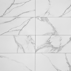 Sula Gloss White Marble Effect Wall and Floor Tiles - 300 x 600mm