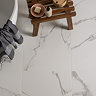 Sula Matt White Marble Effect Rectified Wall and Floor Tiles - 600 x 600mm