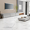 Sula Matt White Marble Effect Rectified Wall and Floor Tiles - 600 x 600mm