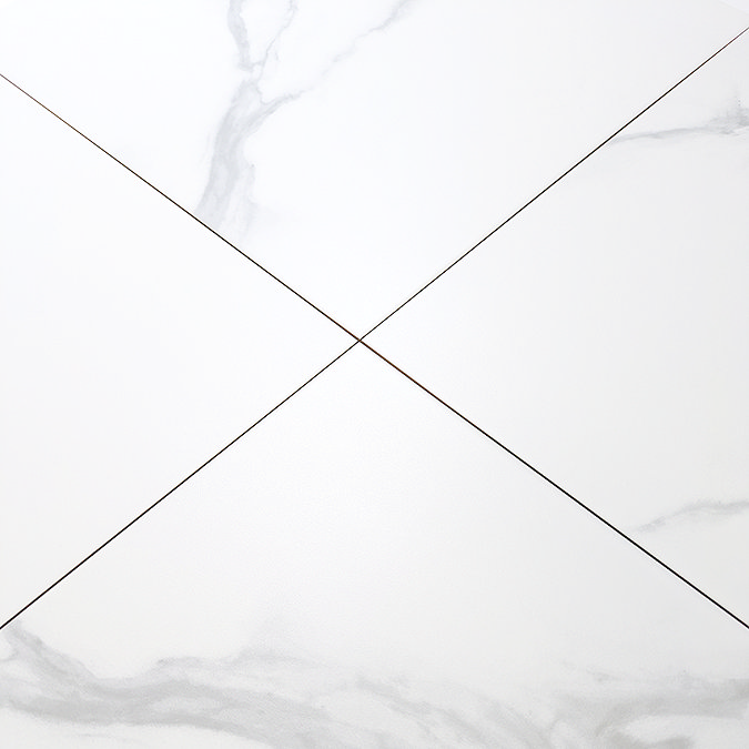 Sula Matt White Marble Effect Wall and Floor Tiles - 450 x 450mm