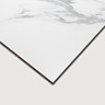Sula Matt White Marble Effect Wall and Floor Tiles - 450 x 450mm