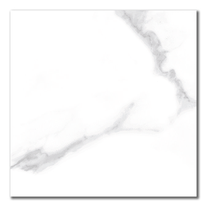 Sula Matt White Marble Effect Wall and Floor Tiles - 450 x 450mm