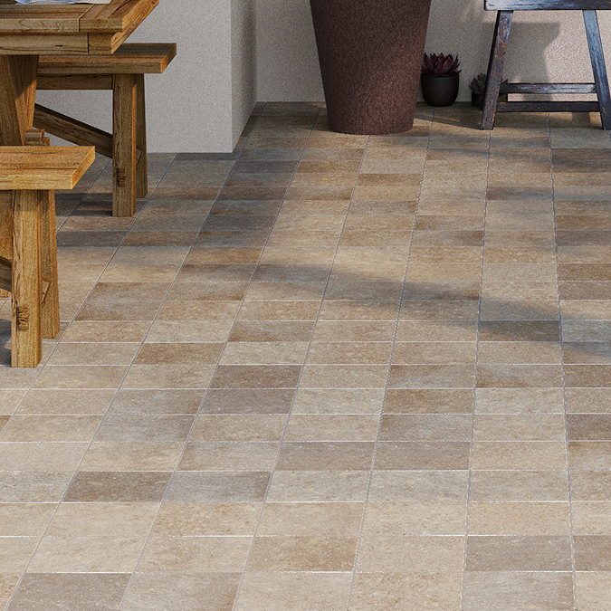 Sulu Outdoor Brown Wall & Floor Tiles - 200 x 200mm