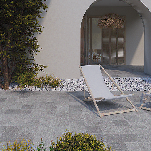 Sulu Outdoor Grey Wall & Floor Tiles - 200 x 200mm