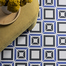 Sumi Blue Patterned Wall and Floor Tiles - 200 x 200mm