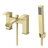 Summit Bath Shower Mixer with Shower Kit Brushed Brass