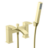 Summit Bath Shower Mixer with Shower Kit Brushed Brass