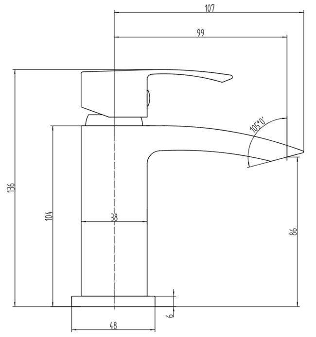 Summit Cloakroom Tap Brushed Brass