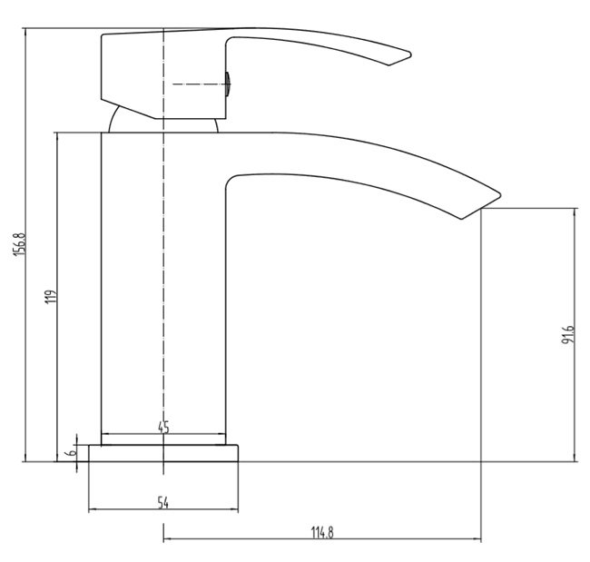 Summit Curved Mono Basin Mixer Tap Brushed Brass