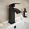 Summit Curved Mono Basin Mixer Tap Matt Black