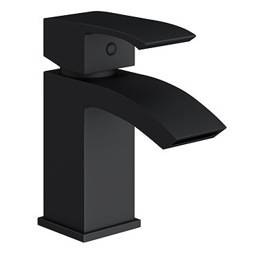 Summit Curved Mono Basin Mixer Tap Matt Black