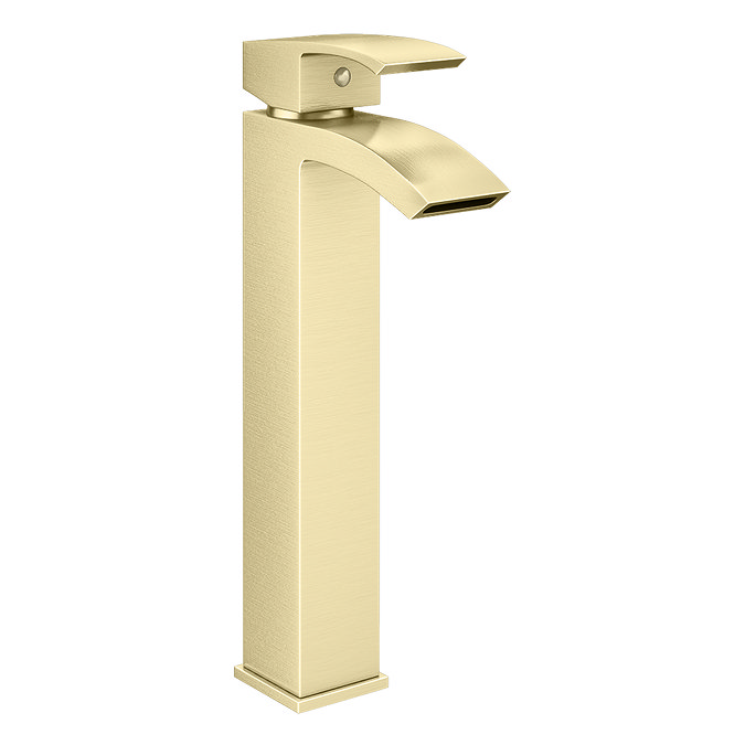 Summit High Rise Mono Basin Mixer - Brushed Brass