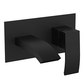 Summit Wall Mounted Basin Mixer Tap - Matt Black