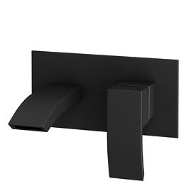 Summit Wall Mounted Basin Mixer Tap - Matt Black