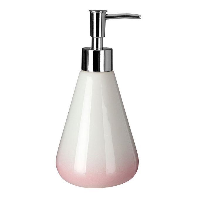 Sunrise Soap Dispenser - White Dolomite / Pink Large Image