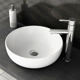 Swift High Rise Basin Mixer with Round Counter Top Basin Medium Image