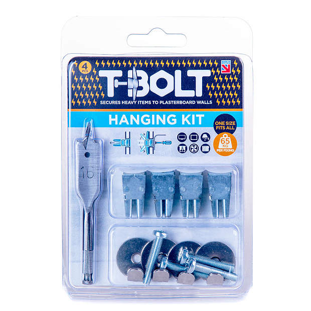 T-Bolt Plasterboard Fixings (Pack of 4) Large Image