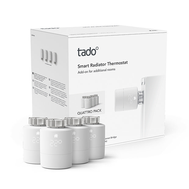 tado° Smart Thermostat Quattro Pack, V3P-4SRT01-TC-ML