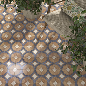 Talence Terracotta Decor Wall and Floor Tiles - 200 x 200mm