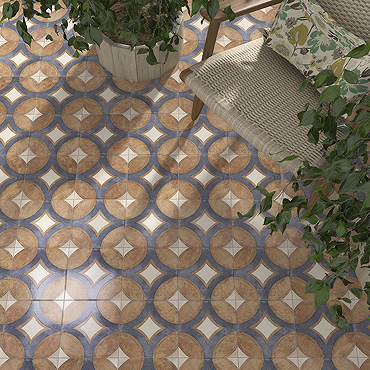 Talence Terracotta Decor Wall and Floor Tiles - 200 x 200mm