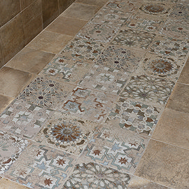 Talence Vintage Patterned Wall and Floor Tiles - 200 x 200mm