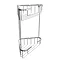 Tall Double Corner Wire Soap Caddy - Chrome Large Image
