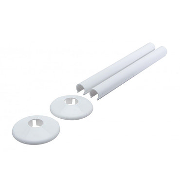 Talon Snappit Radiator Pipe Covers & Collars 200mm - White - ACSNW/K2  Profile Large Image