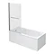 Taranto 1700 x 800mm Keyhole Shower Bath with Screen Large Image