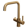 Taranto Brushed Gold Instant Boiling Water Kitchen Tap (Includes Tap, Boiler + Filter) Large Image
