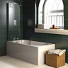 Taranto Keyhole Shower Bath & Legset - 1700x800mm Profile Large Image
