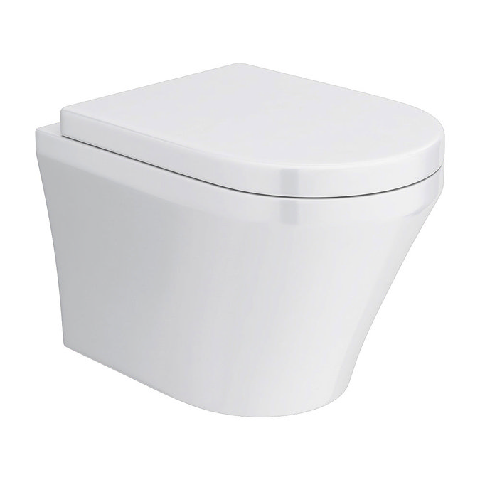 Toronto Modern Round Wall Hung Toilet Inc. Soft Close Seat Large Image