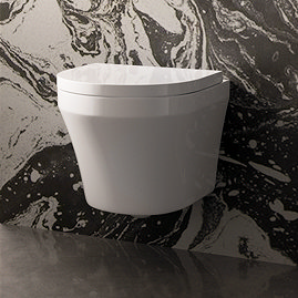 Toronto Modern Round Wall Hung Toilet inc. Soft Close Seat