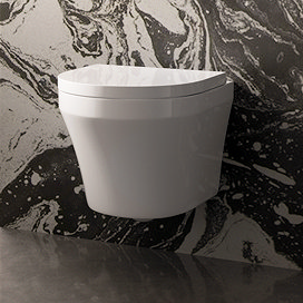 Toronto Modern Round Wall Hung Toilet inc. Soft Close Seat