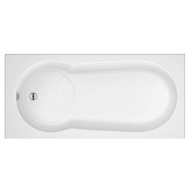 Taranto Textured Base Keyhole Shower Bath 1700x800 Large Image