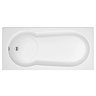 Taranto Textured Base Keyhole Shower Bath  1700x800 Large Image