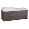 Tavistock Array 1200mm Twin Double Drawer Units & Basin - Dark Java Large Image