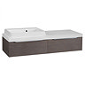 Tavistock Array 1200mm Twin Drawer Units & Basin - Dark Java Large Image