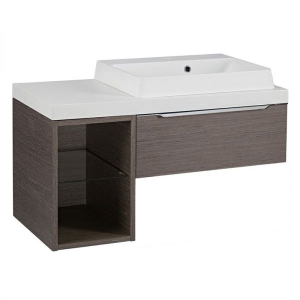 Tavistock Array Single Drawer Unit & Basin with 300mm Open Unit - Dark Java Large Image