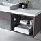 Tavistock Array Single Drawer Unit & Basin with 600mm Open Unit - Dark Java Feature Large Image