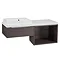 Tavistock Array Single Drawer Unit & Basin with 600mm Open Unit - Dark Java Large Image