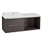 Tavistock Array Two Drawer Unit & Basin with 600mm Open Unit - Dark Java Large Image