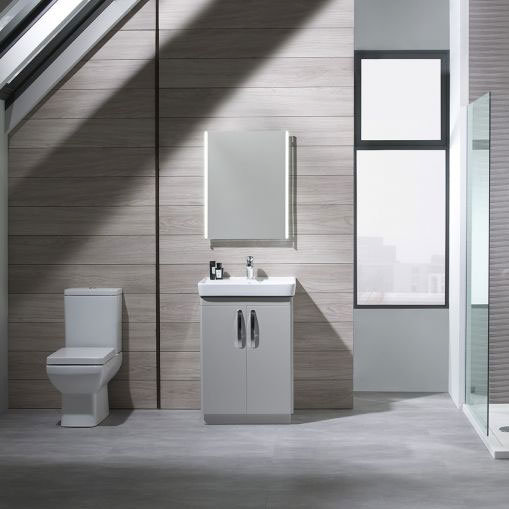 Tavistock Compass 600mm Freestanding Unit & Basin - Grey Profile Large Image