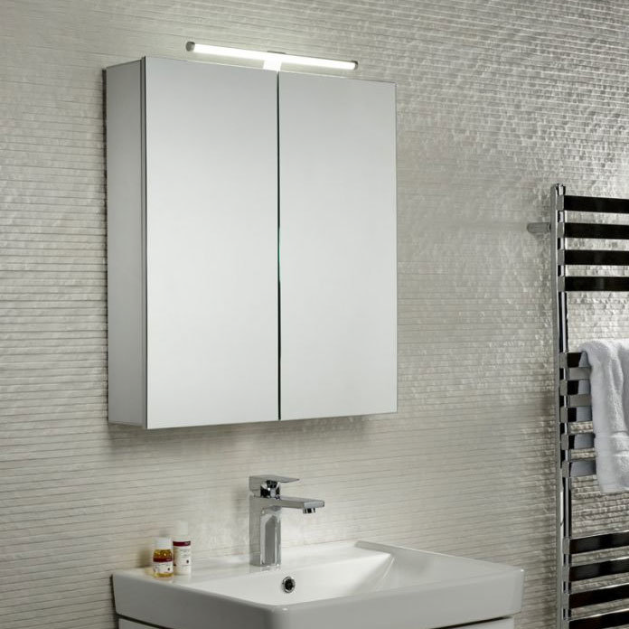 Tavistock Conduct Double Door Mirror Cabinet with LED Light Standard Large Image
