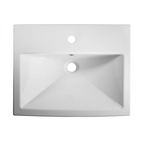 Tavistock Courier 600mm Semi-Countertop Unit & Basin - Gloss White Profile Large Image