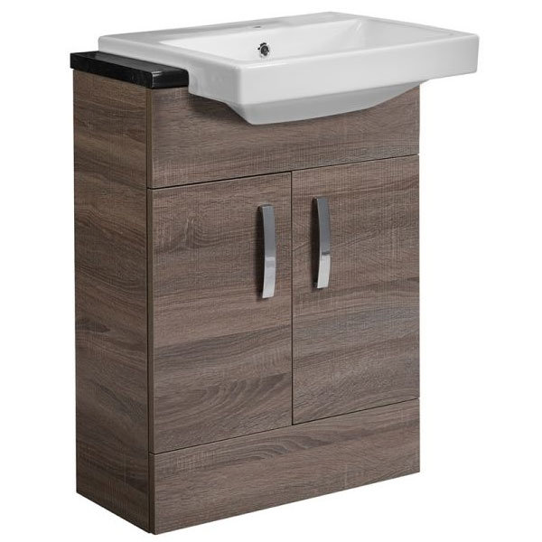 Tavistock Courier 600mm Semi-Countertop Unit & Basin - Havana Oak Large Image