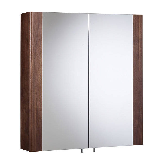 Tavistock Detail Double Door Mirror Cabinet - Walnut Large Image
