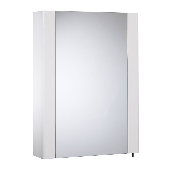 Tavistock Detail Single Door Mirror Cabinet - Gloss White Large Image